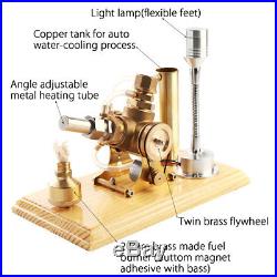 Innovative Hot Air Stirling Engine Model Toy Micro Motor V-Engine Motor Lamp 10V