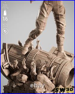 Jyn Erso Rogue One 3D Printed figure, Unpainted Rebel Heroine Model Kit