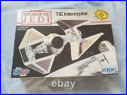 LOT of 4 Tie Interceptor 8931 Star Wars MPC Model Kit 1990 3 NIB 1 Open box