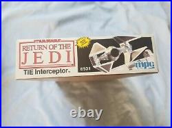 LOT of 4 Tie Interceptor 8931 Star Wars MPC Model Kit 1990 3 NIB 1 Open box