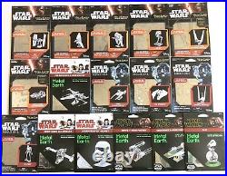 Lot of 16 Star Wars Metal Earth 3D Metal Model Kits Slave I, Stormtrooper Helmet