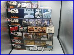 Lot of 7 AMT ERTL Star Wars Model Building Kit Star Destroyer, Slave 1, Jabba