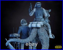 Luke and Han Solo Diorama/3D Printed/Unpainted/Unassembled/Star Wars