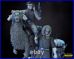Luke and Han Solo Diorama/3D Printed/Unpainted/Unassembled/Star Wars