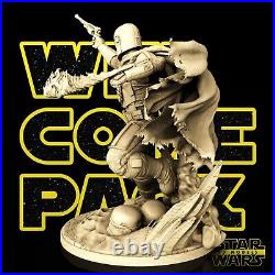 MANDALORIAN Din Djarin Statue Star Wars 3D Resin Model Kit