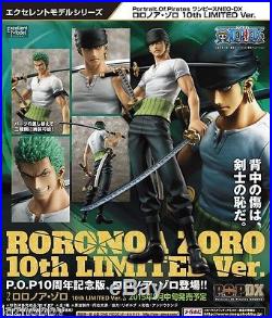 MegaHouse 1/8 One Piece P. O. P DX Roronoa. Zoro 10th Limited Ver. Figure Model