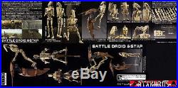 NEW Battle Droid & Stap Star Wars Scale 1/12 Model Kit Figure Bandai Japan