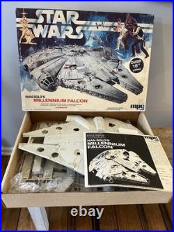 NOS Vintage 1979 Star Wars Unassembled Millennium Falcon Model Kit Illuminated
