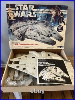 NOS Vintage 1979 Star Wars Unassembled Millennium Falcon Model Kit Illuminated