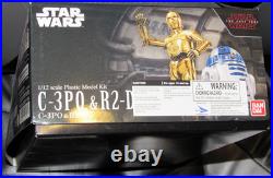New Star Wars The Last Jedi C-3PO & R2-D2 Bandai 1/12 scale Plastic Model Kit