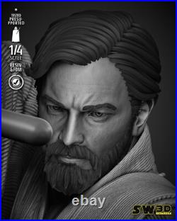 Obi-Wan Kenobi Bust resin scale model kit unpainted 3d print