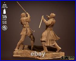 Obi Wan vs Darth Maul Resin Model Kit Painted or Unpainted 3D Print