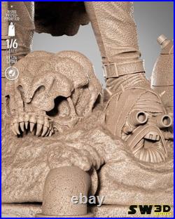 Old Ben Kenobi Star Wars 3D Printed Figure, Unpainted Jedi Master Model Kit