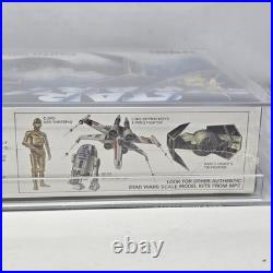 POP 1 GRADED Star Wars MPC Darth Vader Tie Fighter AFA 85 Model Kit Vintage 1977