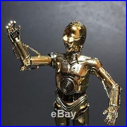 PRO BUILT C-3PO Protocol Droid with LIGHTING Model Figure Black Series Star Wars