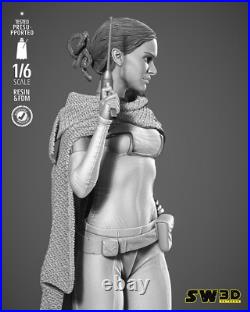 Padme Amidala 3D Printed Figure, Star Wars Queen Collectible Statue, Unpainted