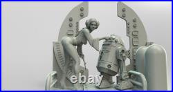 Princess Leia Classic Pose Sculpture(300mm)/3D Printed/Unpainted/Unassembled