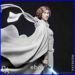Princess Leia Star Wars 3D Printed Figure, Unpainted Rebel Heroine Model Kit