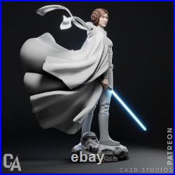 Princess Leia Star Wars 3D Printed Figure, Unpainted Rebel Heroine Model Kit
