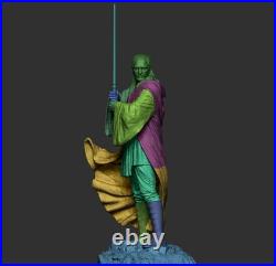 Qui-Gon Jinn Star Wars 3D Printed Figure, Unpainted Jedi Master Model Kit