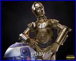 R2-D2 and C-3PO Statue Diorama Star Wars 3D Droids Resin Model Kit