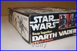 Rare 1978 Star Wars Vintage Darth Vader Action Model Snap Together