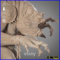 Rancor 3D Printed Figure, Star Wars Monster Statue, Unpainted