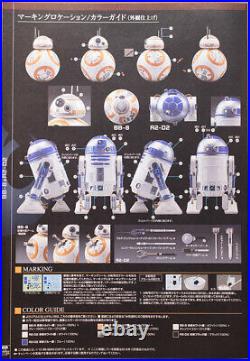 Rare kit BANDAI 1/12 Star Wars BB-8 & R2-D2 plastic model kit from Japan 10578