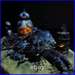 STAR WARS BB-8&D-O Diorama SET ALl Painted LED Cuctom BANDAI Model Kit