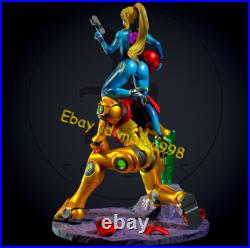 Samus Aran with NSFW 3D Print Garage Kit Figure Model Kit Unpainted Unassembled