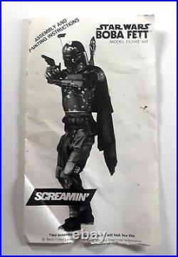 Screamin' / Star Wars / 1/4 Vinyl Model Kit / Boba Fett / Complete in Box