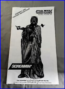 Screamin' / Star Wars / 1/4 scale Vinyl Model Kit / Tusken Raider / New in Box