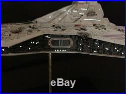 Star Wars 1/2700 Scale Republic Star Destroyer. Built, Painted & Lights Up