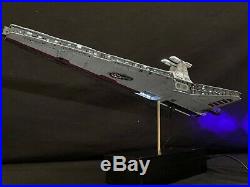 Star Wars 1/2700 Scale Republic Star Destroyer. Built, Painted & Lights Up