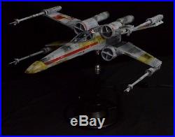 Star Wars ANH Studio Scale X-wing Red 2 Model Built and Lit Model withCustom Base