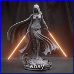 Star Wars Asajj Ventress 3D Printing Action Figure 1/6 White Mold Statue Model
