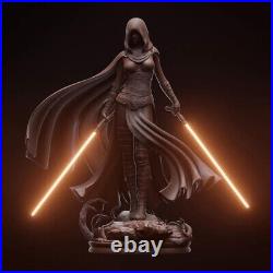 Star Wars Asajj Ventress 3D Printing Action Figure 1/6 White Mold Statue Model