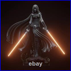 Star Wars Asajj Ventress 3D Printing Action Figure 1/6 White Mold Statue Model
