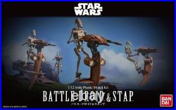 Star Wars BATTLE DROID & STAP 1/12 scale Plastic Model Kit Bandai F/S JAPAN Rare