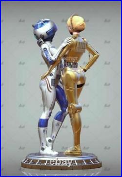 Star Wars C3PO & R2D2 Unpainted Figure Model GK Blank Kit 1/6th 33cm New Stock