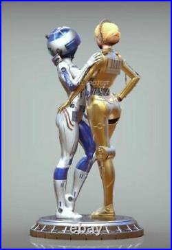 Star Wars C3PO & R2D2 Unpainted Figure Model GK Blank Kit 1/6th 33cm New Stock