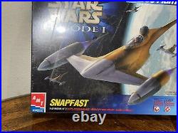 Star Wars Ep 1/Madalorian1999 Naboo Fighter Model Kit AMT ERTL Snapfast 148 NEW