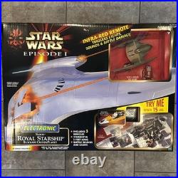 Star Wars Episode 1 Electronic Naboo Royal Starship Blockade Cruiser Playset NIB
