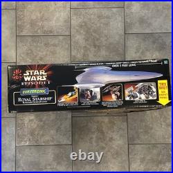 Star Wars Episode 1 Electronic Naboo Royal Starship Blockade Cruiser Playset NIB