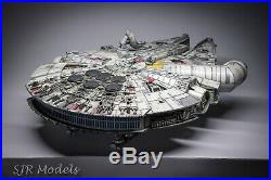 Star Wars Han Solo's Millennium Falcon Spaceship. Built Painted Model 172 Scale