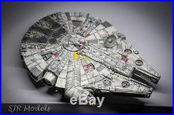 Star Wars Han Solo's Millennium Falcon Spaceship. Built Painted Model 172 Scale