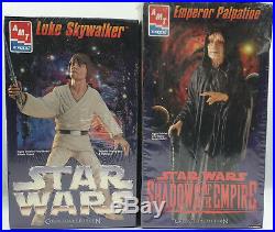 Star Wars Luke Skywalker & The Emperor Model Kits Made By Amt / Ertl In 1995
