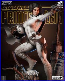 Star Wars Princess Leia 3D Printed Figure, Unpainted Galactic Senator Model Kit