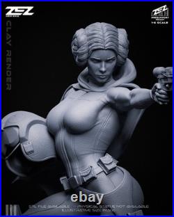 Star Wars Princess Leia 3D Printed Figure, Unpainted Galactic Senator Model Kit