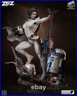 Star Wars Princess Leia 3D Printed Figure, Unpainted Galactic Senator Model Kit